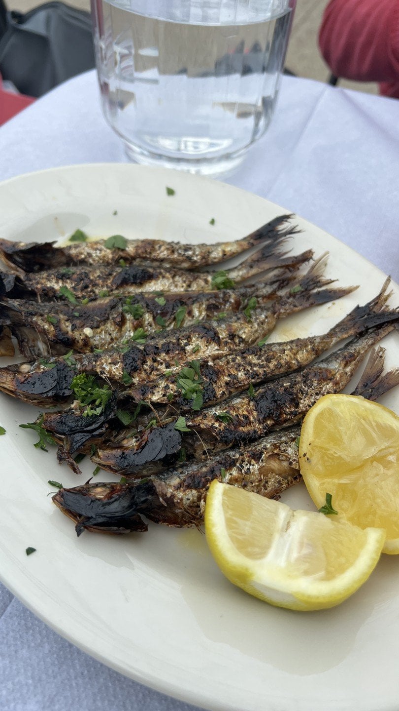 Grilled Sardines at Gregory's 26 Corner Taverna
