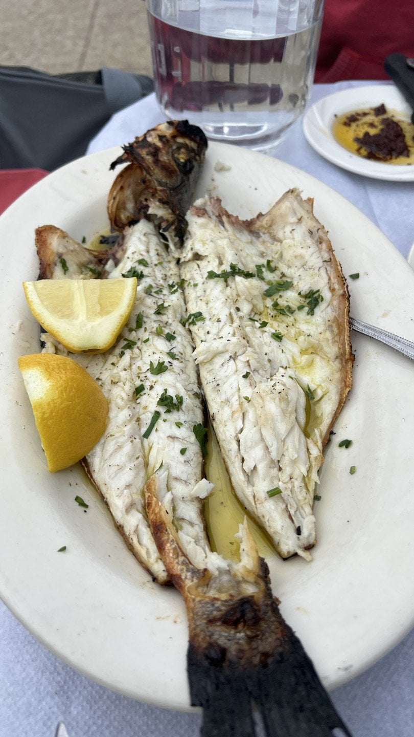 Whole Grilled Fish at Gregory's 26 Corner Taverna