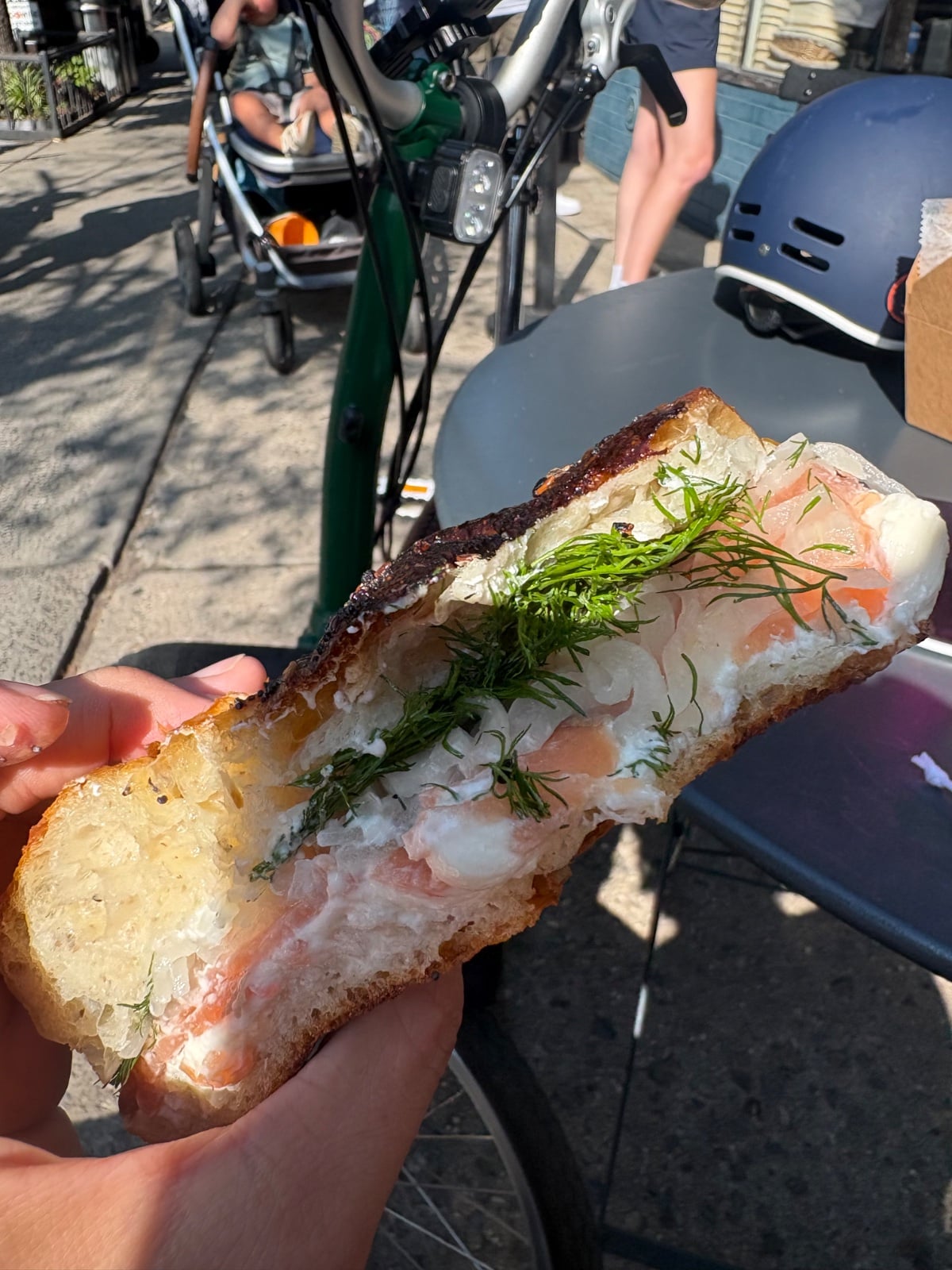 Salmon Sandwich, Tomato Danish, Fruit Danish at Radio Bakery